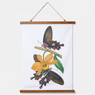 Springtime Bloemen en Vlinders Hangend Wandkleed