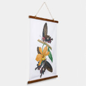 Springtime Bloemen en Vlinders Hangend Wandkleed (Gebogen)