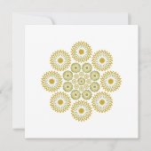 Springtime Bloemen Note Kaart in Olive en Gold Notitiekaartje (Voorkant)