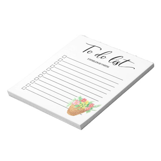 Springtime-bloemen om het selectievakje Wit aan te Notitieblok (Linkerzijde)