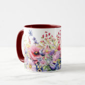 Springtime Bloemen toevoegen Naam Cadeau Koffie Mok (Voorkant links)