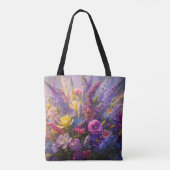 Springtime-bloemen Tote Bag (Achterkant)