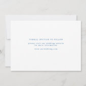 Springtime Blue Minimalist Heart Save the Date (Achterkant)