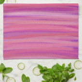 Springtime Blush Abstract Stripes Theedoek (Gevouwen)
