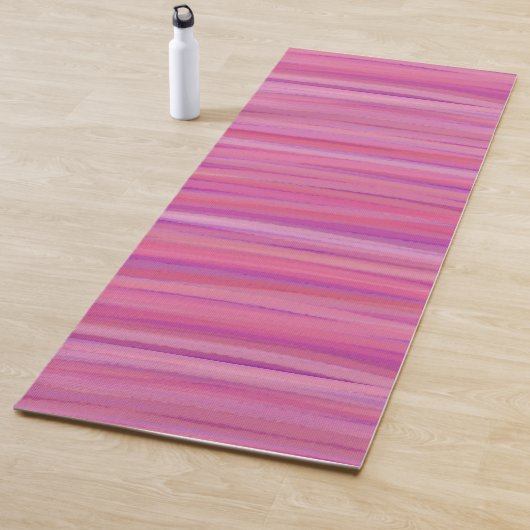 Springtime Blush Abstracte strepen Yogamat (In situ)