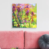 Springtime-bomen, impressionistisch boslandschap canvas afdruk (Insitu (Woonkamer))