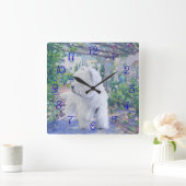 Springtime Bower Vierkante Klok (Huis)