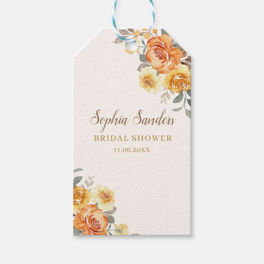 Springtime Bridal Shower Featuring Orange Blossoms Cadeaulabel (Voorkant)