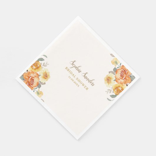 Springtime Bridal Shower Featuring Orange Blossoms Servet (Hoek)