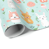 Springtime Buddies - Speels Dierenpatroon Cadeaupapier (Rol Hoek)