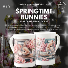 'Springtime Bunnies' Bone China Specialty Mok