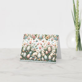 Springtime Bunnies en Pasen Joy Patroon Bedankkaart