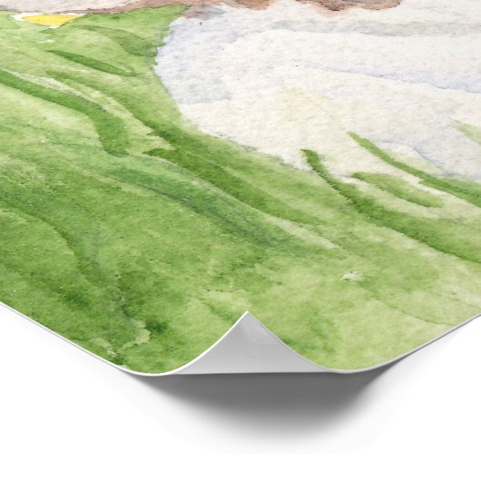 Springtime-Bunnies in Flowers Poster (Hoek)