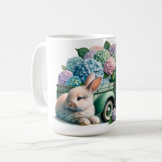 'Springtime Bunnies' Keramische Mok (Voorkant links)