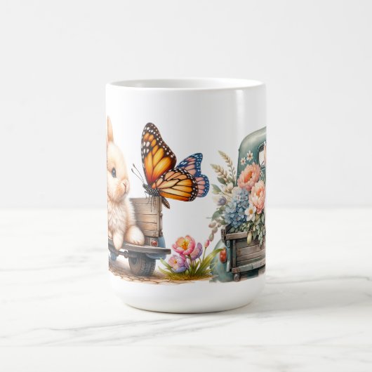 'Springtime Bunnies' Keramische Mok (Center)