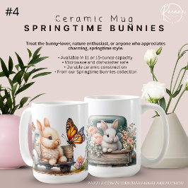 'Springtime Bunnies' Keramische Mok