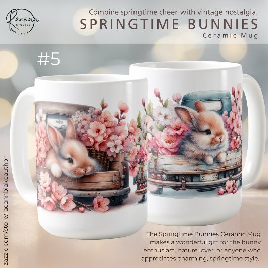 'Springtime Bunnies' Keramische Mok