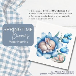 'Springtime Bunnies' papieren servet
