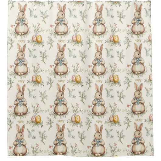 Springtime Bunny Bliss Douchegordijn (Voorkant)