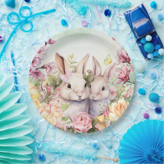 Springtime Bunny Borden Papieren Bordje (Feest)
