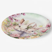 Springtime Bunny Borden Papieren Bordje (Gekanteld)
