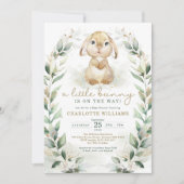 Springtime Bunny Easter Rabbit Neutraal Baby showe Kaart (Voorkant)