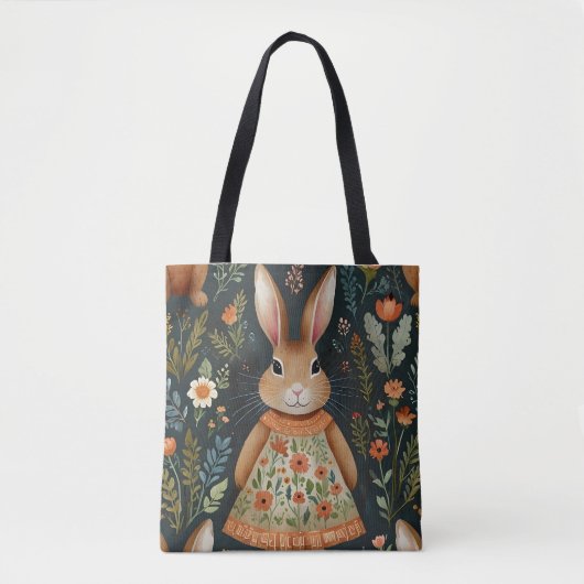 Springtime Bunny Magic Canvas tas (Voorkant)