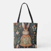 Springtime Bunny Magic Canvas tas (Achterkant)
