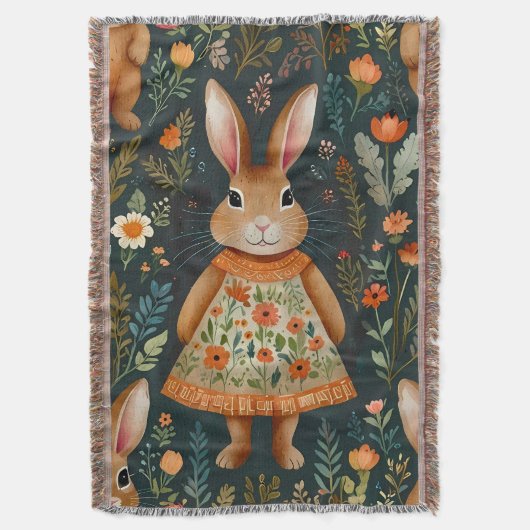 Springtime Bunny Magic  Deken (Voorkant Verticaal)