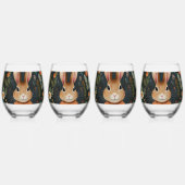 Springtime Bunny Magic Drinkware Set Wijnglas Zonder Voet (Voorkant)