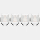 Springtime Bunny Magic Drinkware Set Wijnglas Zonder Voet (Achterkant)