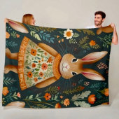 Springtime Bunny Magic Fleece Blanket Deken