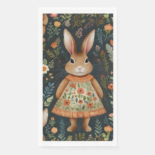 Springtime Bunny Magic Gastenhanddoeken Servet (Voorkant)