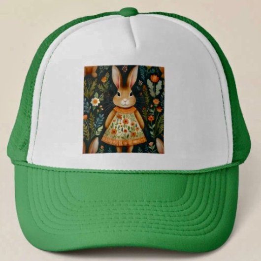 Springtime Bunny Magic Trucker Hat Pet
