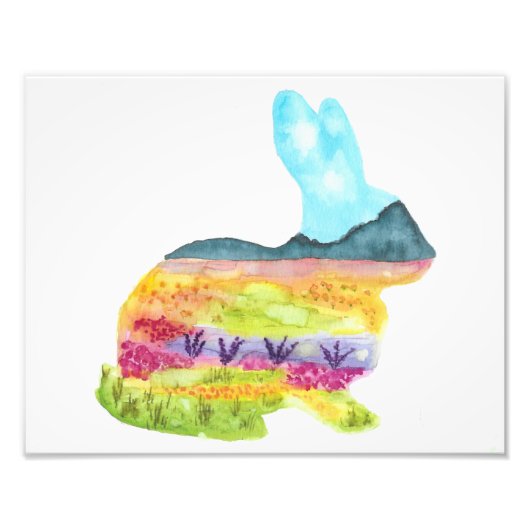 Springtime Bunny Photo Print Foto Afdruk (Voorkant)