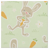 Springtime Bunny Wortelen Stof (Close Up)