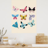 Springtime-Butterflies Poster (Keuken)