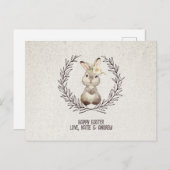 Springtime Cheer met deze paasbunny-Kaart Briefkaart (Voorkant / Achterkant)