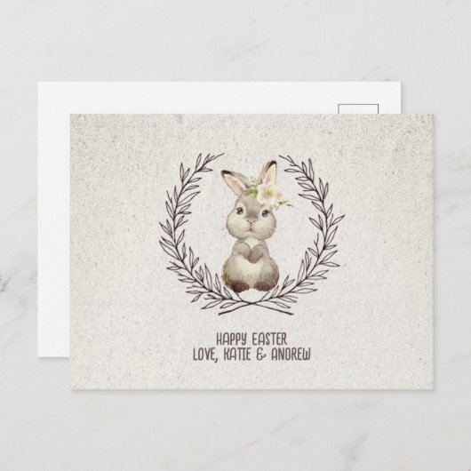 Springtime Cheer met deze paasbunny-Kaart Briefkaart (Voorkant / Achterkant)
