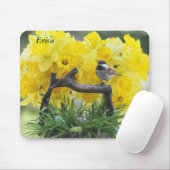 Springtime chickade mousepad muismat (Met muis)