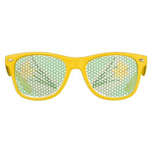 Springtime Daffodil Yellow Fun en ! Kinder Zonnebril (Voorkant)