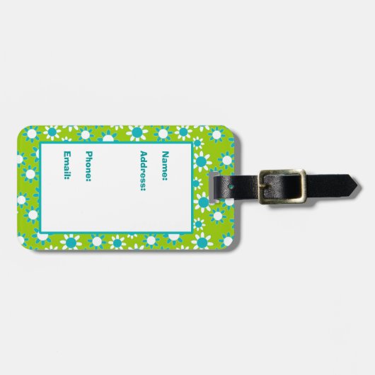 Springtime Daisies Bagagelabel (Voorkant horizontaal)