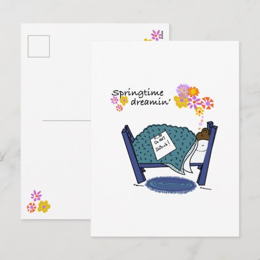 Springtime Dreaming Groundhog Feestdagenkaart (Voorkant / Achterkant)