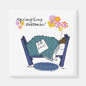 Springtime Dreaming Groundhog Magneet (Voorkant)