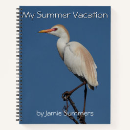 Springtime Egret Spiral Notitieboek