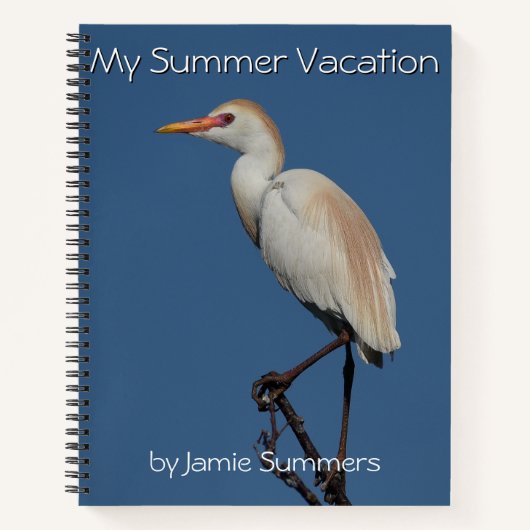 Springtime Egret Spiral Notitieboek (Voorkant)