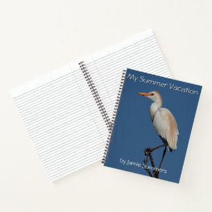 Springtime Egret Spiral Notitieboek