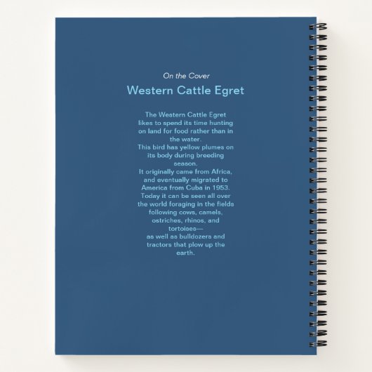 Springtime Egret Spiral Notitieboek (Achterkant)