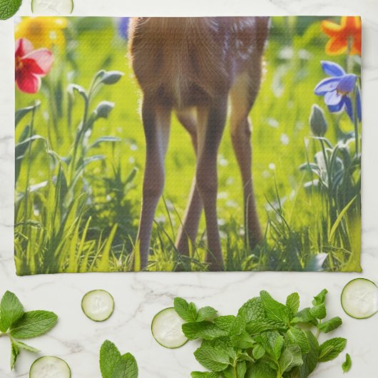 Springtime Fawn Theedoek (Gevouwen)