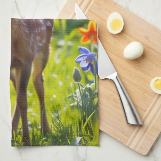 Springtime Fawn Theedoek (Quarter Fold)